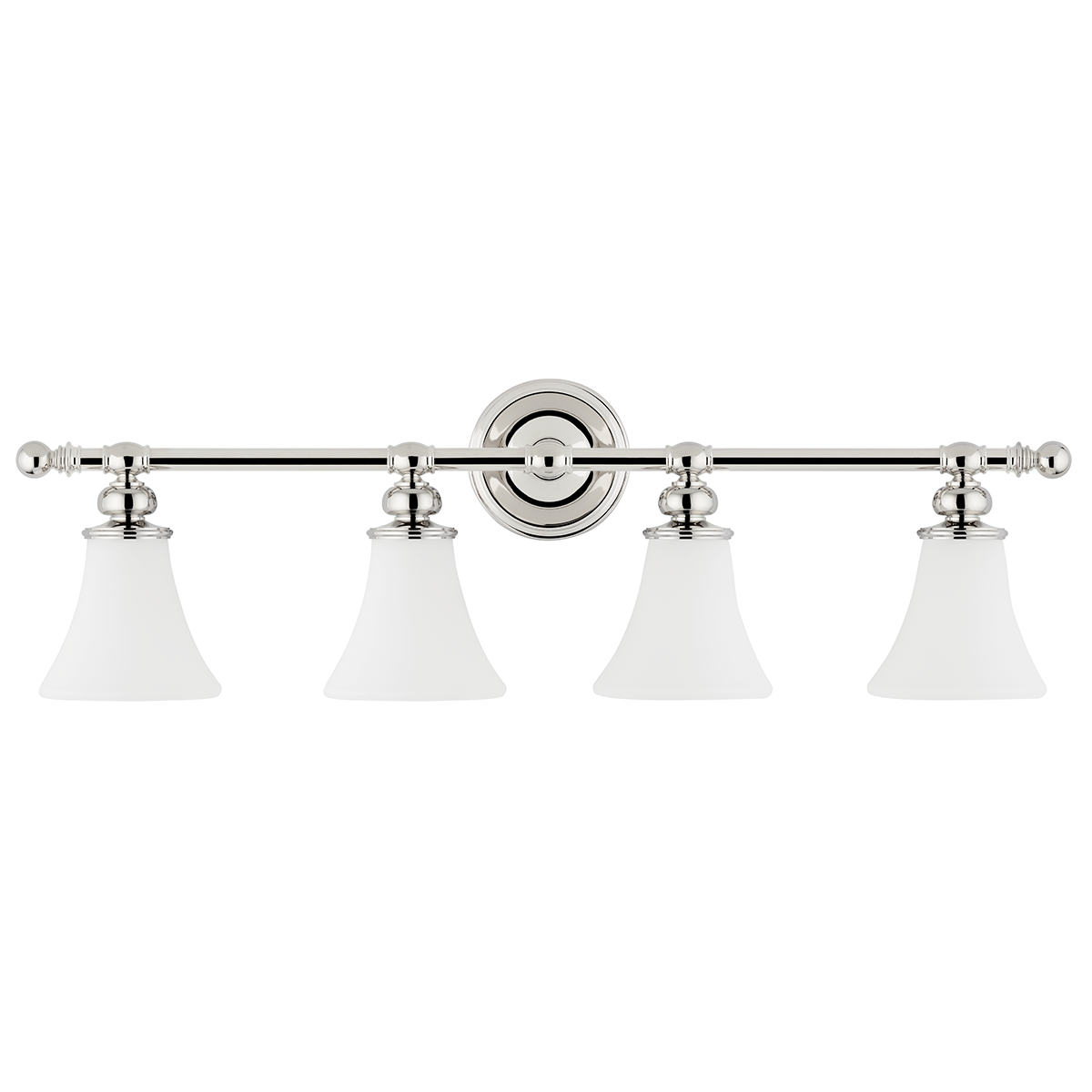 Weston Bath And Vanity 33.75" in polished nickel — a Hudson Valley bath and vanity for bathrooms and powder rooms at Laurie Yapp Home.