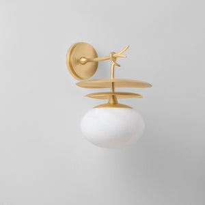 Ceylon Wall Sconce shown from a second angle to highlight the arm curve and shade silhouette.