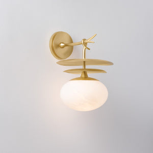 Ceylon Wall Sconce shown from the front to reveal the arm curve and shade silhouette.