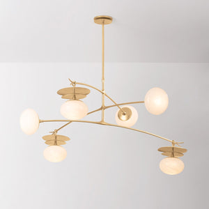 Close-up of the Ceylon Chandelier showing the frame, arms, and shade detail.