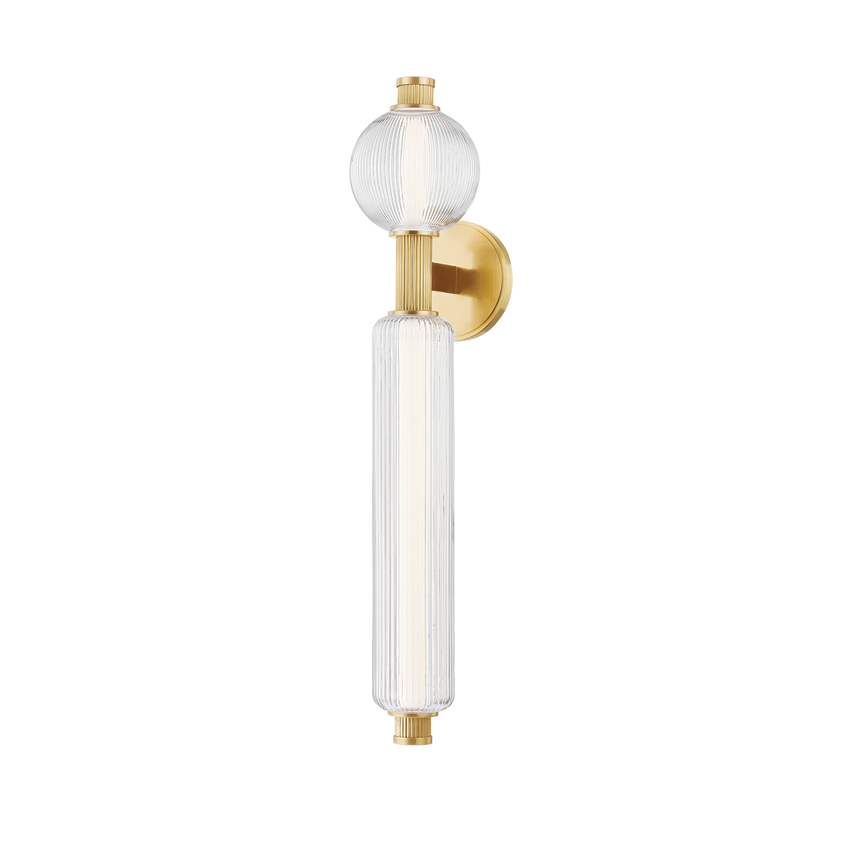Atom Wall Sconce — a Corbett wall sconce for bathrooms, hallways, and living rooms at Laurie Yapp Home.