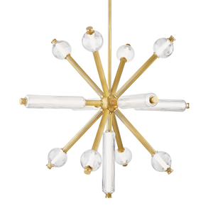 Atom Chandelier 50" — a Corbett chandelier for dining rooms, entries, and living rooms at Laurie Yapp Home.