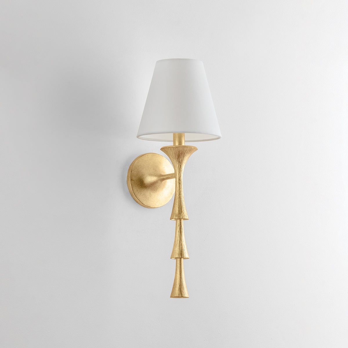 Vails Gate Wall Sconce shown from a second angle to highlight the arm curve and shade silhouette.