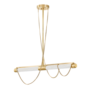 Lariat Linear — a Corbett linear for dining rooms, kitchen islands, and long consoles at Laurie Yapp Home.