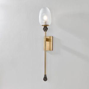 Daith Wall Sconce shown from the front to reveal the arm curve and shade silhouette.