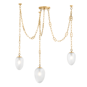 Daith Chandelier 48" — a Corbett chandelier for dining rooms, entries, and living rooms at Laurie Yapp Home.