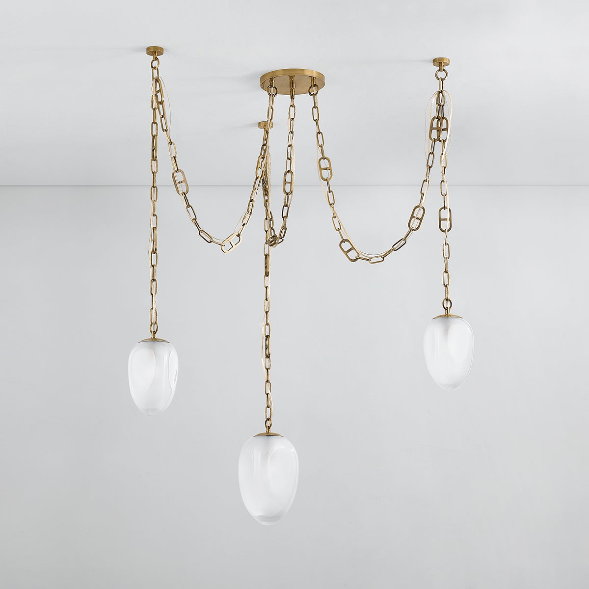 Daith Chandelier 48" shown from a second angle to highlight the frame, arms, and shade detail.