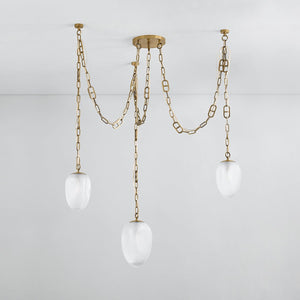 Daith Chandelier 48" shown from a second angle to highlight the frame, arms, and shade detail.