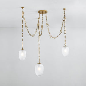 Daith Chandelier 48" shown from the front to reveal the frame, arms, and shade detail.