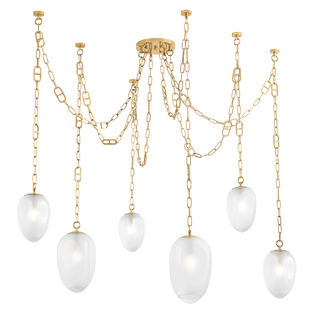 Daith Chandelier 61.25" — a Corbett chandelier for dining rooms, entries, and living rooms at Laurie Yapp Home.
