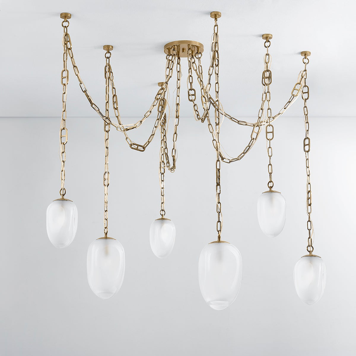 Daith Chandelier 61.25" — a Corbett chandelier for dining rooms, entries, and living rooms at Laurie Yapp Home.