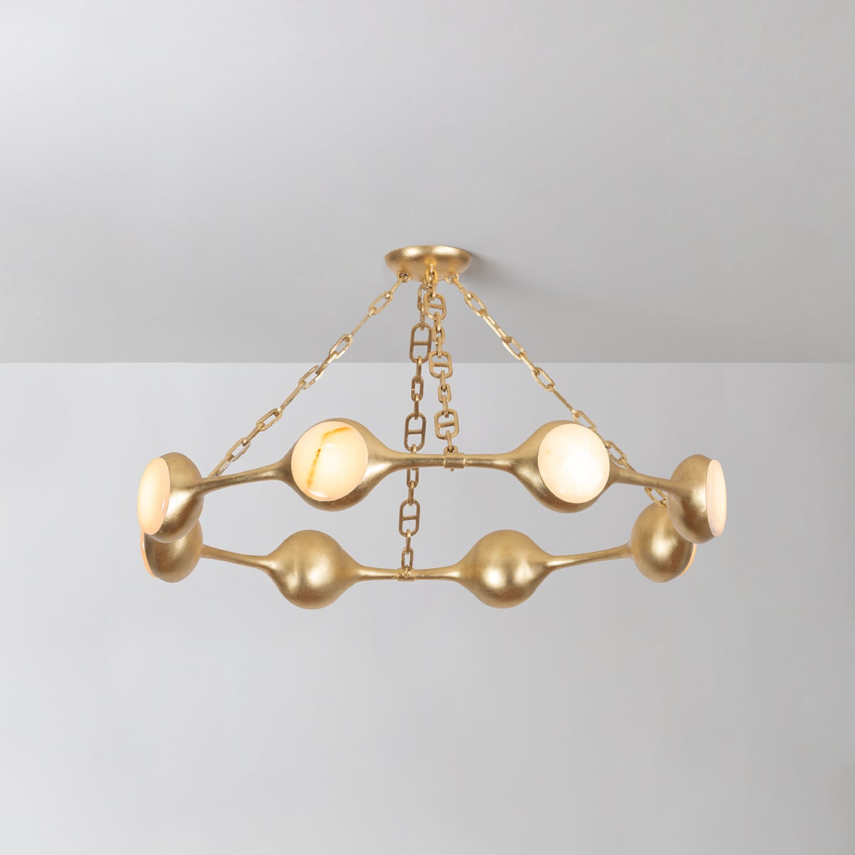 Riviere Chandelier 40" — a Corbett chandelier for dining rooms, entries, and living rooms at Laurie Yapp Home.