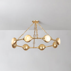 Riviere Chandelier 40" shown from a second angle to highlight the frame, arms, and shade detail.