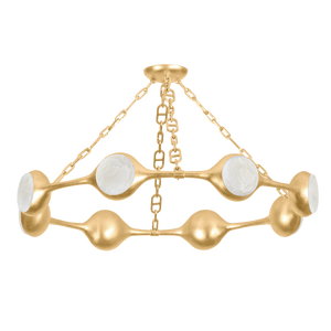 Riviere Chandelier 40" — a Corbett chandelier for dining rooms, entries, and living rooms at Laurie Yapp Home.