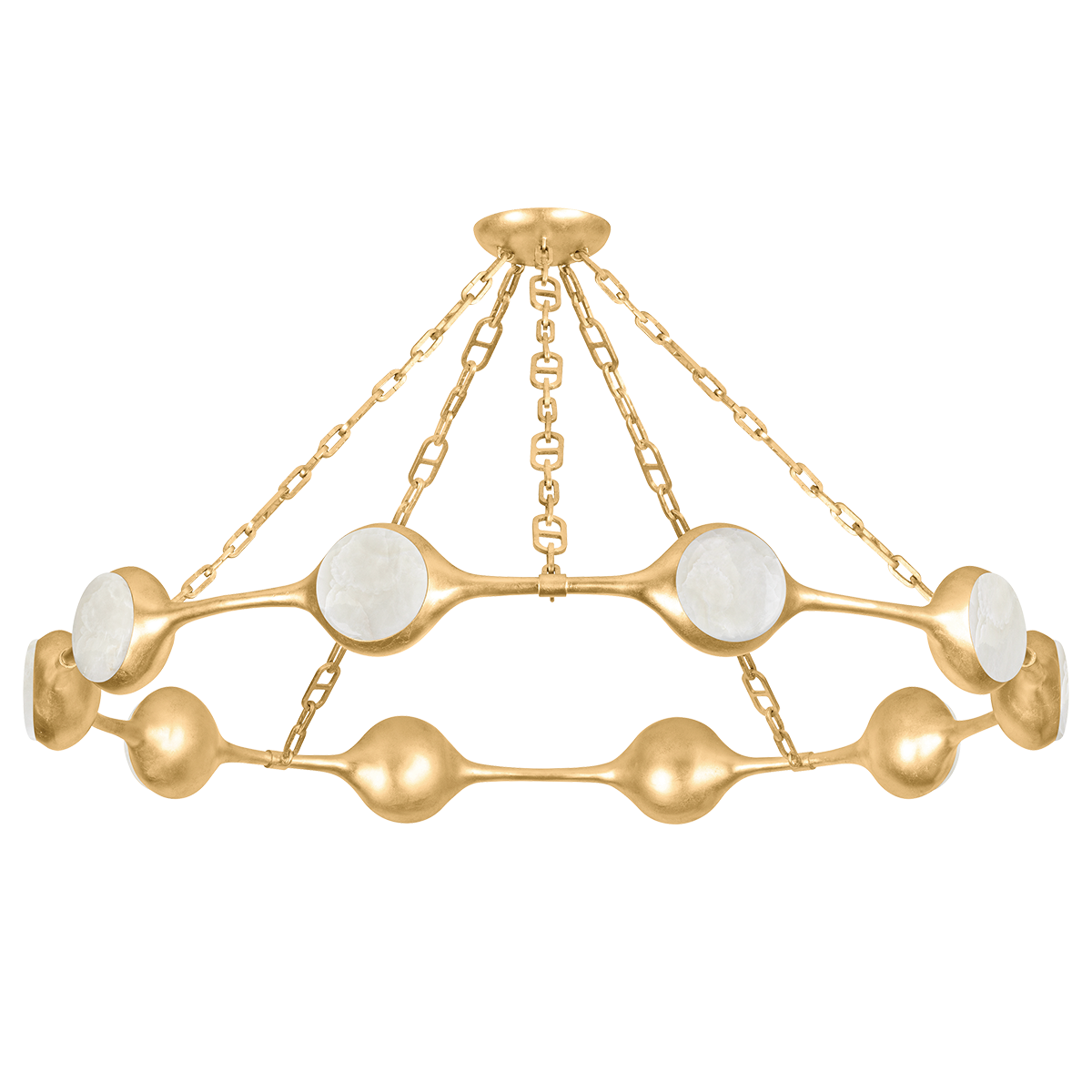 Riviere Chandelier 51.5" — a Corbett chandelier for dining rooms, entries, and living rooms at Laurie Yapp Home.