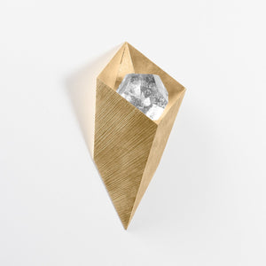 Conch Wall Sconce shown from a second angle to highlight the arm curve and shade silhouette.