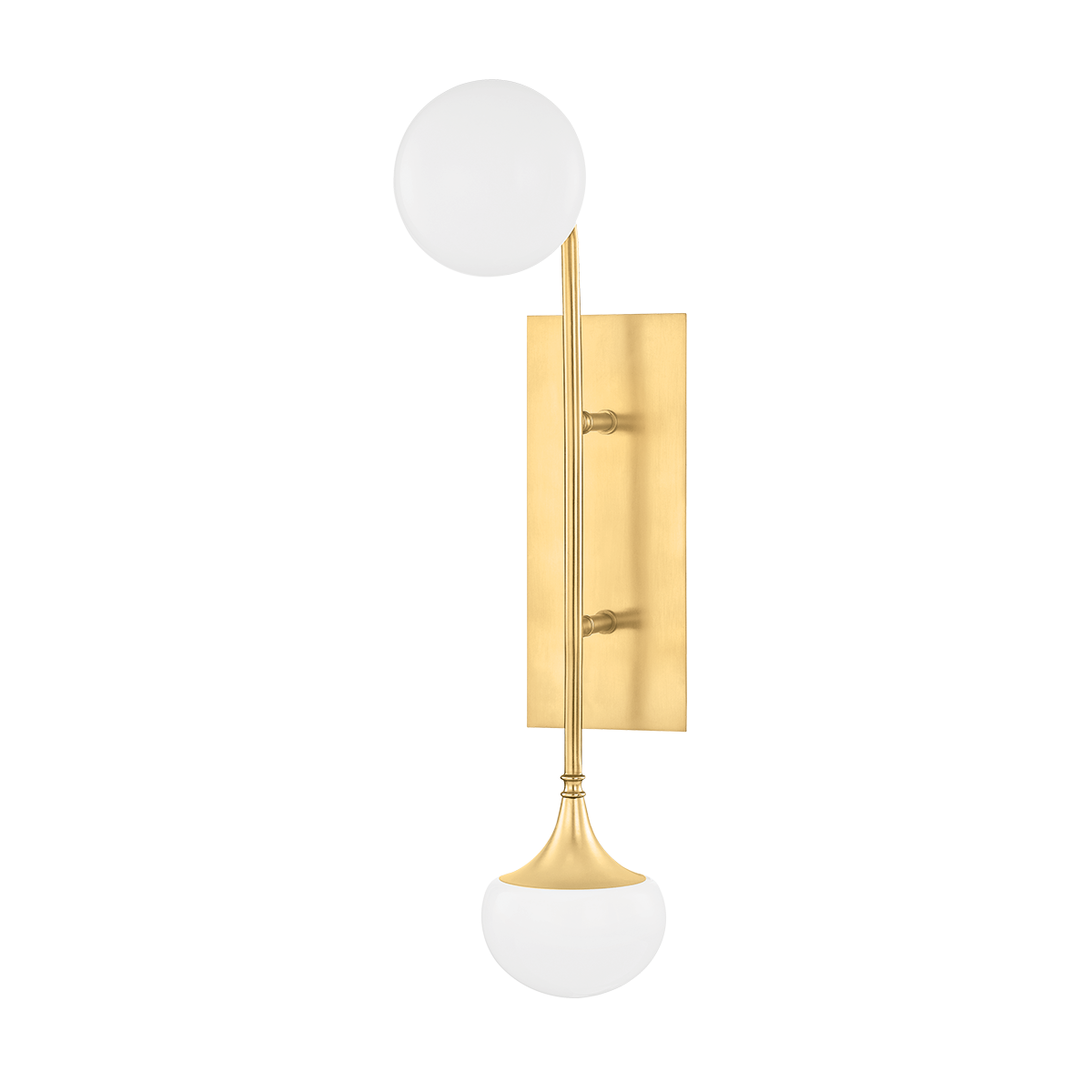 Fleming Wall Sconce in aged brass — a Hudson Valley wall sconce for bathrooms, hallways, and living rooms at Laurie Yapp Home.