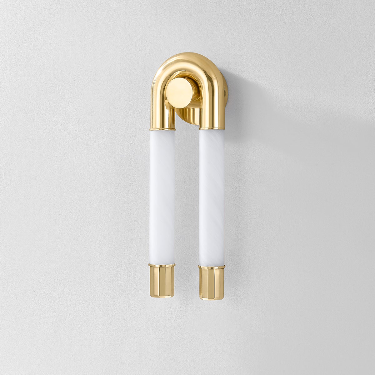 Zeme Wall Sconce shown from a second angle to highlight the arm curve and shade silhouette.