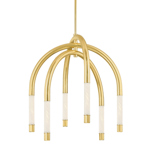 Zeme Chandelier 33.75" — a Corbett chandelier for dining rooms, entries, and living rooms at Laurie Yapp Home.