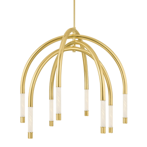 Zeme Chandelier 47.75" — a Corbett chandelier for dining rooms, entries, and living rooms at Laurie Yapp Home.