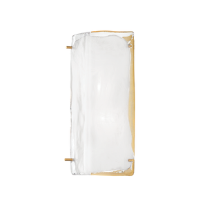 Hines Wall Sconce 6.25" x 13.5" in aged brass — a Hudson Valley wall sconce for bathrooms, hallways, and living rooms at Laurie Yapp Home.