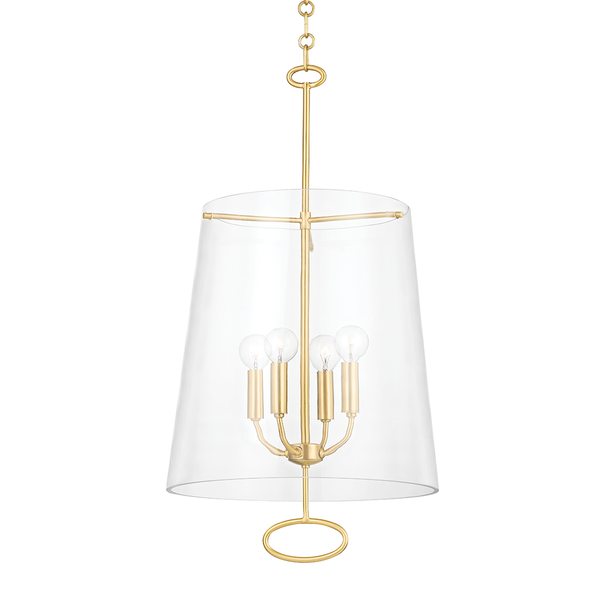 James Pendant 15" in aged brass — a Hudson Valley pendant for kitchens, entries, and dining rooms at Laurie Yapp Home.