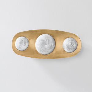 Close-up of the Bezel Wall Sconce 7" x 18" showing the arm curve and shade silhouette.