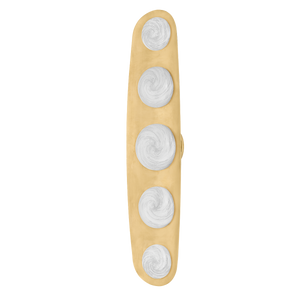 Bezel Wall Sconce 7" x 30.5" shown from the front to reveal the arm curve and shade silhouette.