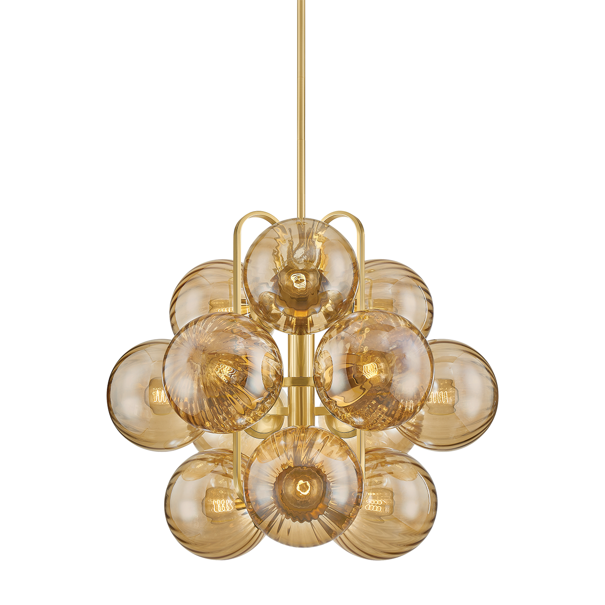 Cronus Chandelier 34" — a Corbett chandelier for dining rooms, entries, and living rooms at Laurie Yapp Home.