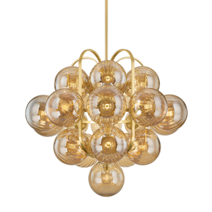 Cronus Chandelier 44.5" — a Corbett chandelier for dining rooms, entries, and living rooms at Laurie Yapp Home.
