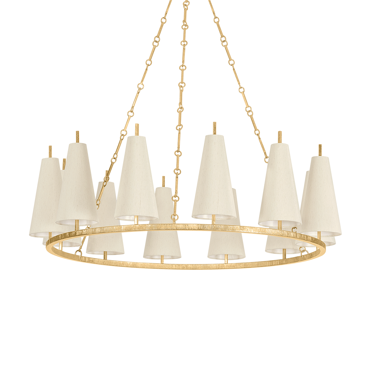 Tirana Chandelier 42" x 13.5" — a Corbett chandelier for dining rooms, entries, and living rooms at Laurie Yapp Home.