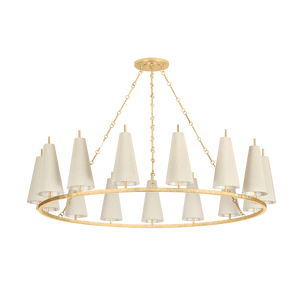 Tirana Chandelier 54.75" x 13.5" — a Corbett chandelier for dining rooms, entries, and living rooms at Laurie Yapp Home.