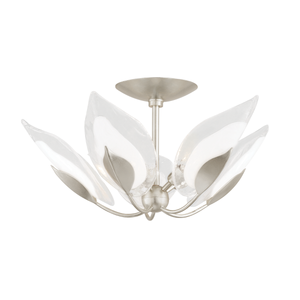 Blossom Semi Flush shown from a second angle to highlight the shade profile and mounting canopy.