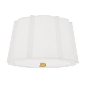 Humphrey Flush Mount in aged brass — a Hudson Valley flush mount for hallways, bedrooms, and entryways at Laurie Yapp Home.