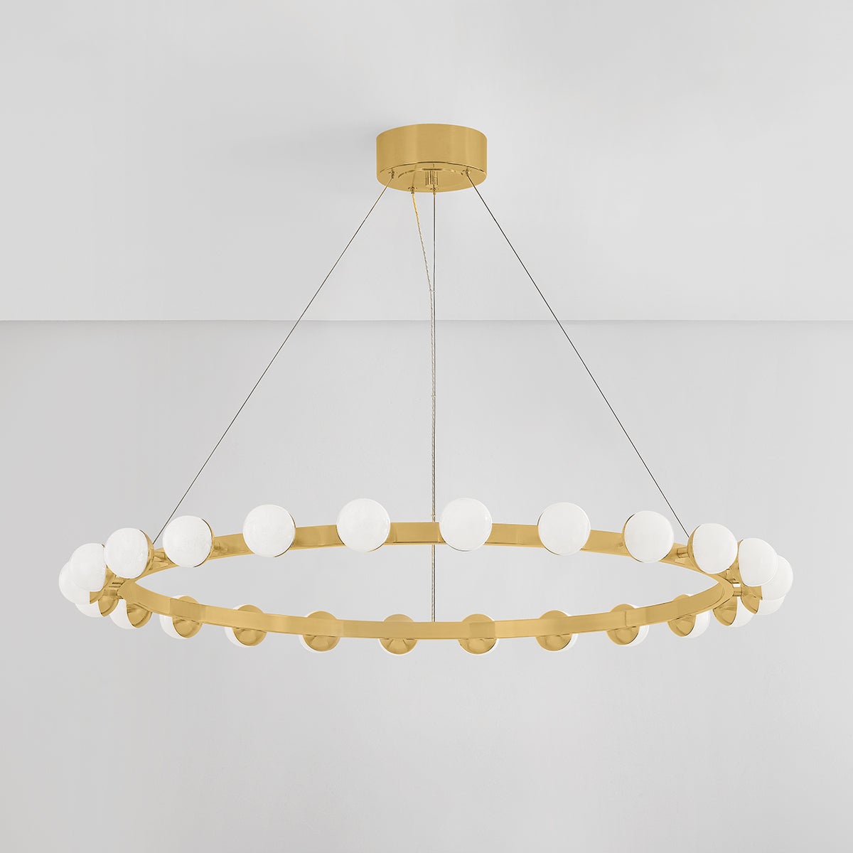Linus Chandelier 45.25" x 3" — a Corbett chandelier for dining rooms, entries, and living rooms at Laurie Yapp Home.