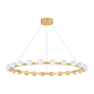 Linus Chandelier 45.25" x 3" — a Corbett chandelier for dining rooms, entries, and living rooms at Laurie Yapp Home.