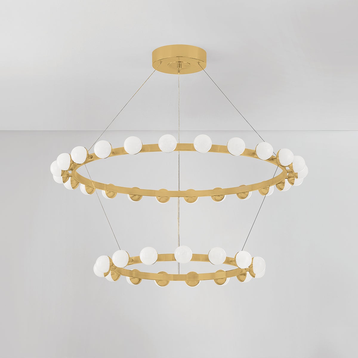 Linus Chandelier 45.25" x 12.5" — a Corbett chandelier for dining rooms, entries, and living rooms at Laurie Yapp Home.