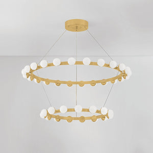Linus Chandelier 45.25" x 12.5" shown from a second angle to highlight the frame, arms, and shade detail.