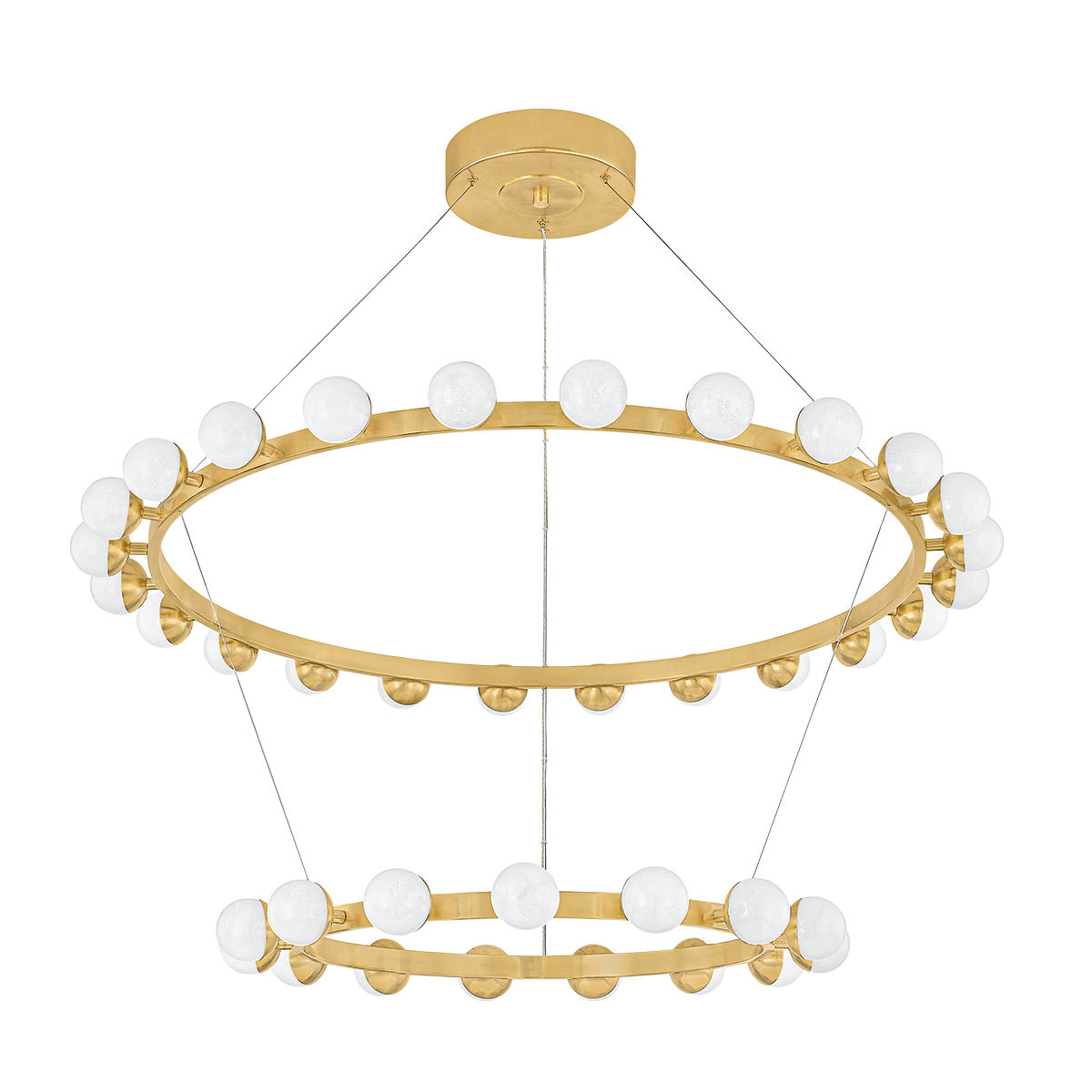 Linus Chandelier 45.25" x 12.5" — a Corbett chandelier for dining rooms, entries, and living rooms at Laurie Yapp Home.