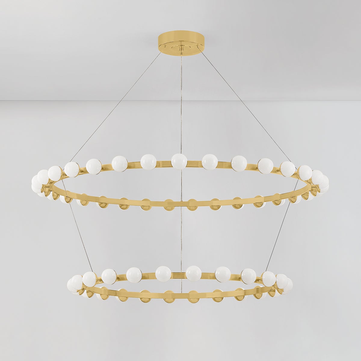 Linus Chandelier 61" x 12.5" — a Corbett chandelier for dining rooms, entries, and living rooms at Laurie Yapp Home.