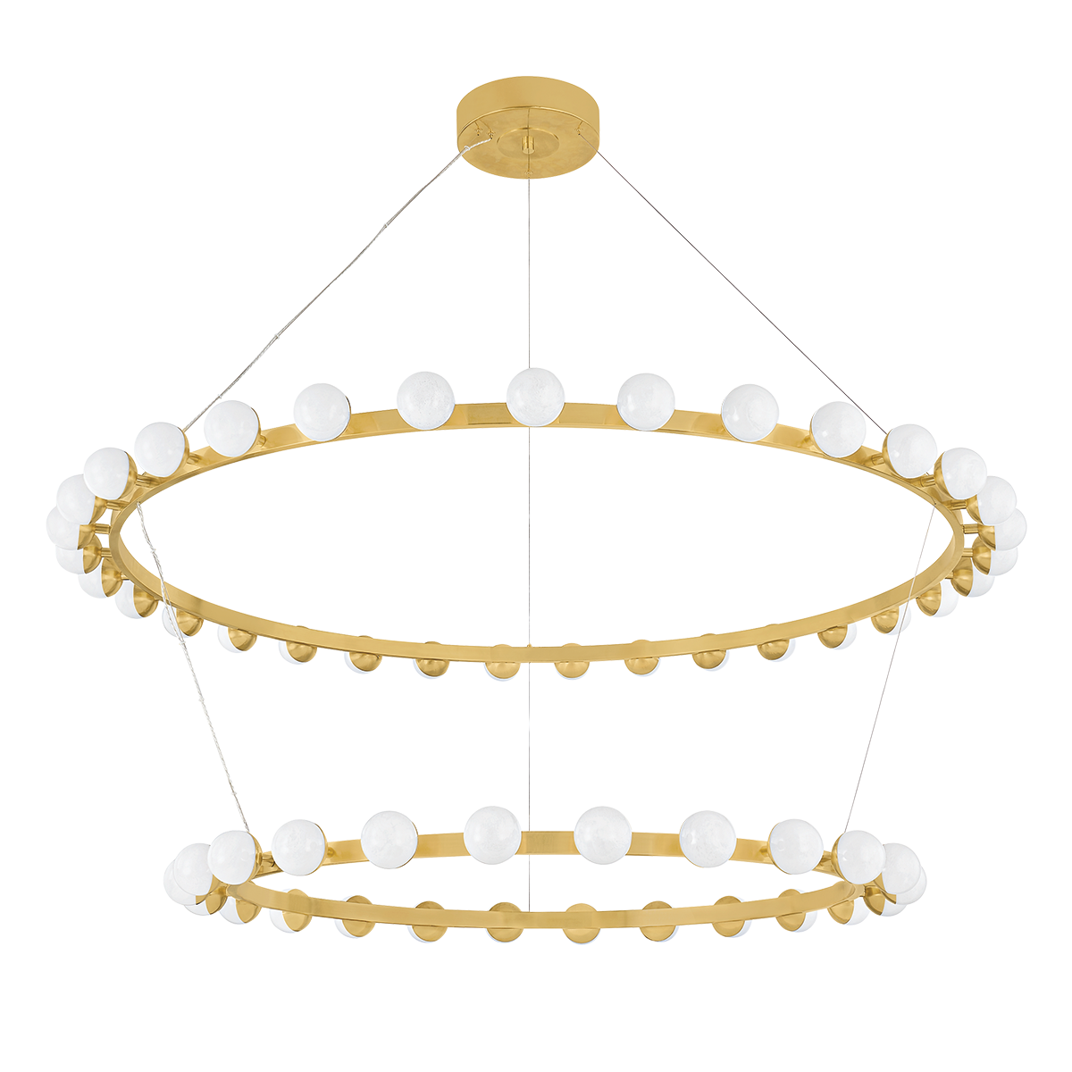 Linus Chandelier 61" x 12.5" — a Corbett chandelier for dining rooms, entries, and living rooms at Laurie Yapp Home.