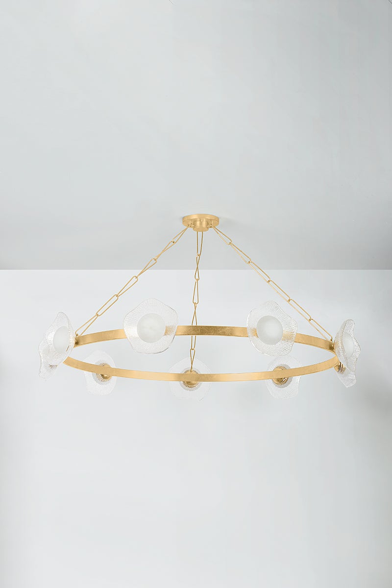 Almandine Chandelier 60.75" x 10" — a Corbett chandelier for dining rooms, entries, and living rooms at Laurie Yapp Home.