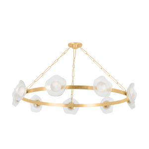 Almandine Chandelier 60.75" x 10" — a Corbett chandelier for dining rooms, entries, and living rooms at Laurie Yapp Home.