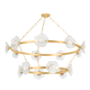 Almandine Chandelier 60.75" x 26" — a Corbett chandelier for dining rooms, entries, and living rooms at Laurie Yapp Home.
