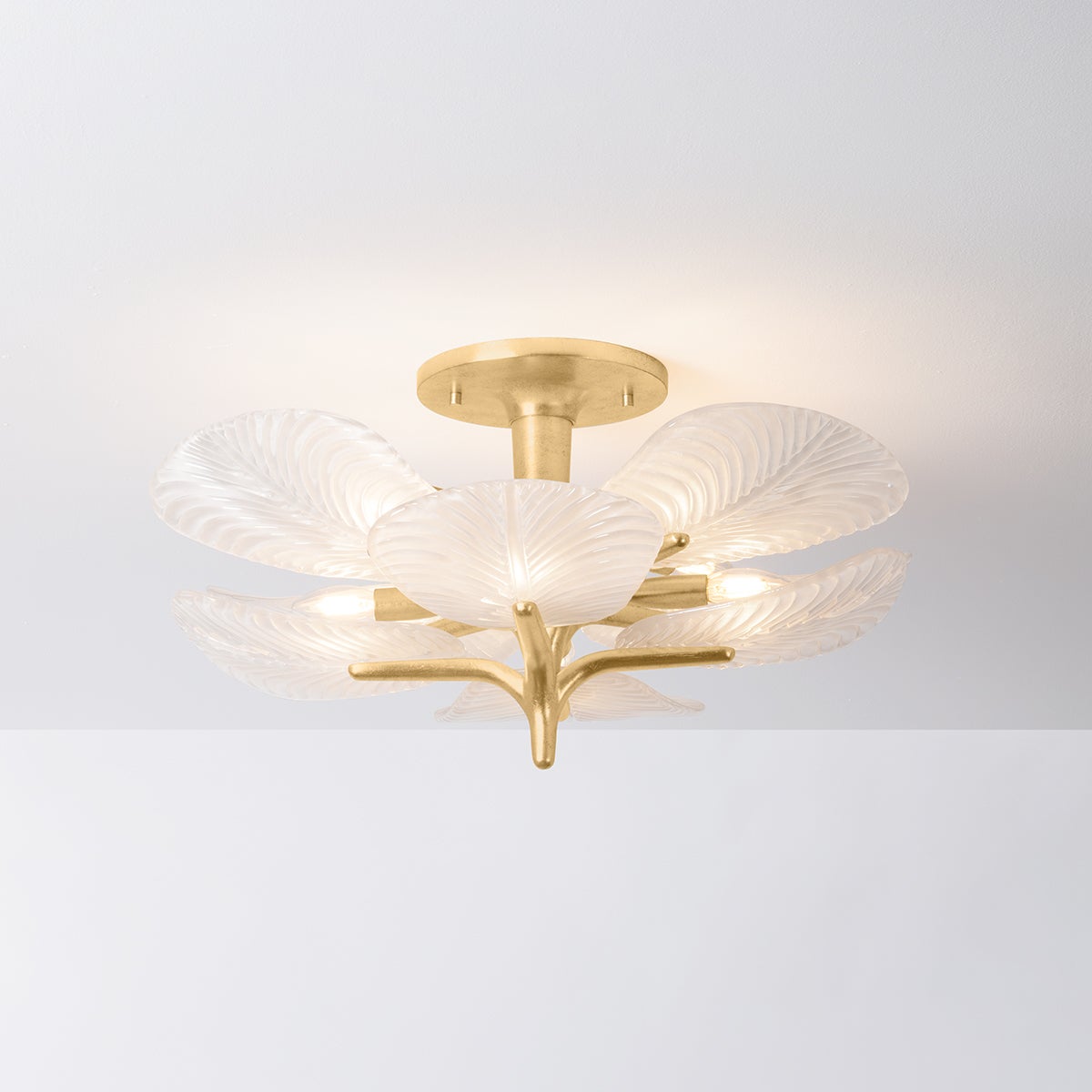 Kamal Semi Flush 28.5" shown from a second angle to highlight the shade profile and mounting canopy.