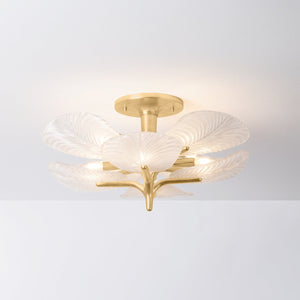 Kamal Semi Flush 28.5" shown from a second angle to highlight the shade profile and mounting canopy.