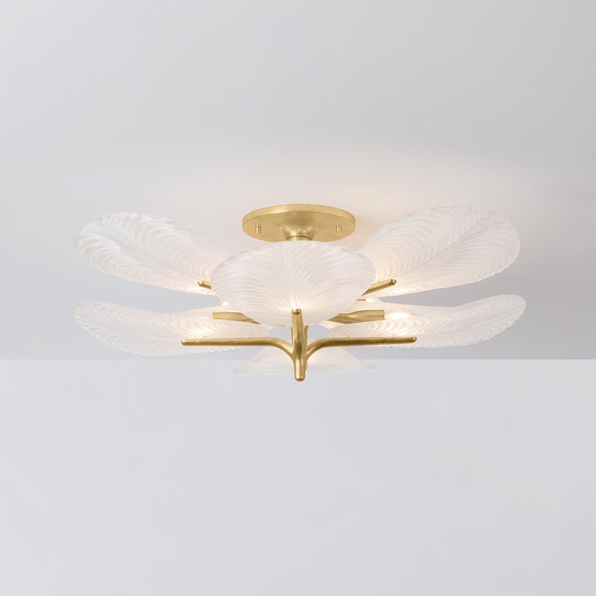 Kamal Semi Flush 43" shown from a second angle to highlight the shade profile and mounting canopy.