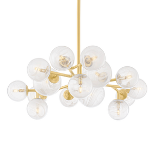 Glasgow Chandelier 46" — a Corbett chandelier for dining rooms, entries, and living rooms at Laurie Yapp Home.