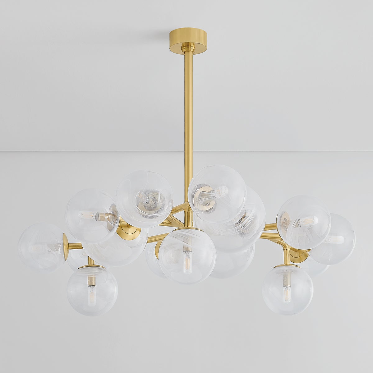 Glasgow Chandelier 46" shown from a second angle to highlight the frame, arms, and shade detail.