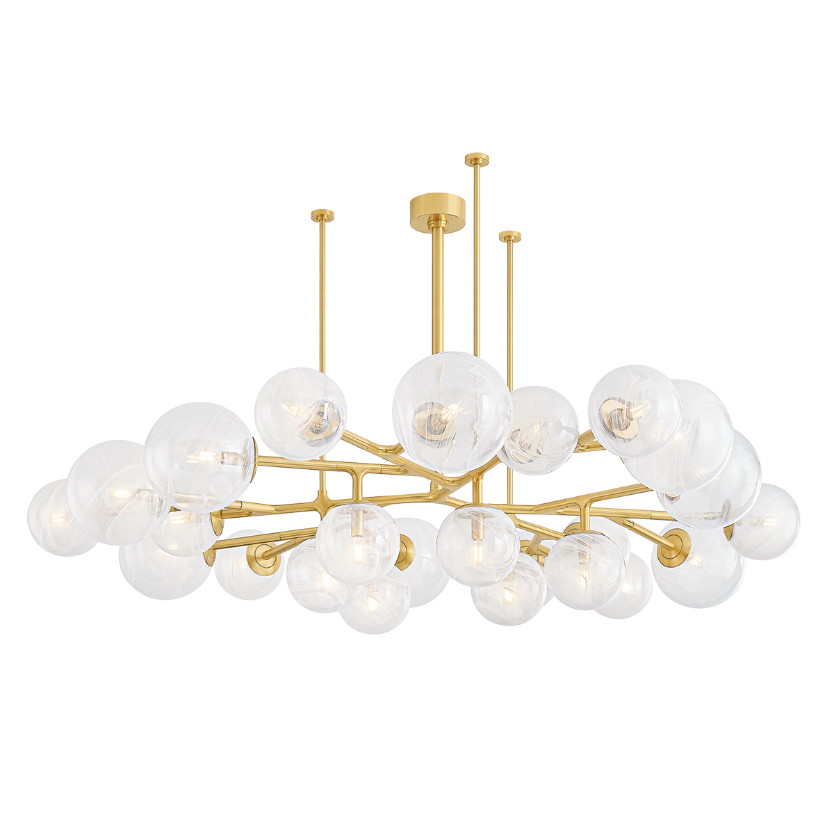 Glasgow Chandelier 67.25" — a Corbett chandelier for dining rooms, entries, and living rooms at Laurie Yapp Home.